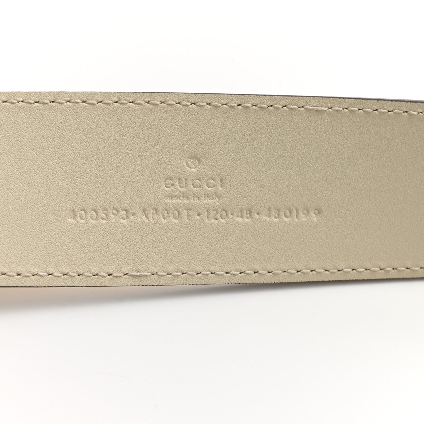 Calfskin Double G 40mm Belt 120 48 Mystic White