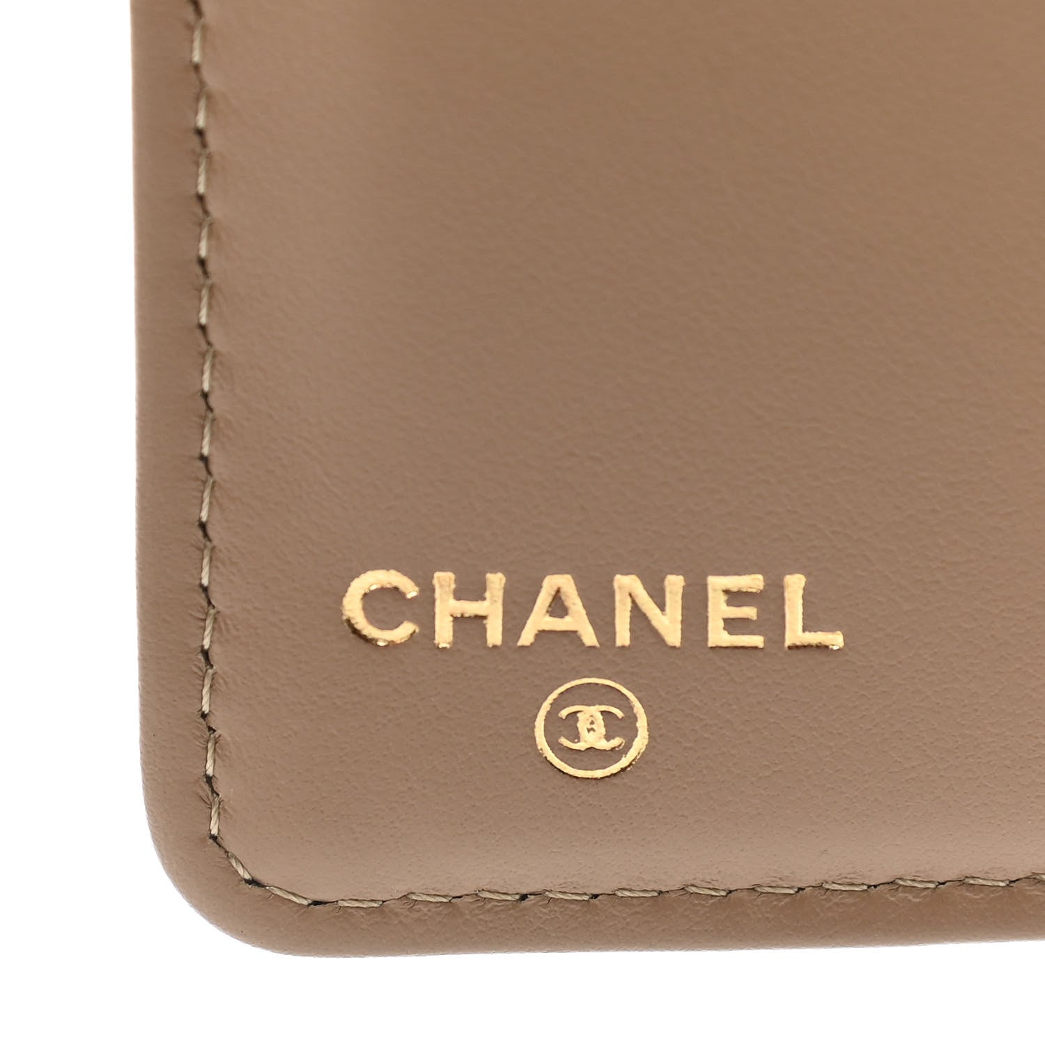 Chanel Caviar Quilted Yen Wallet Dark Beige 6 of 7