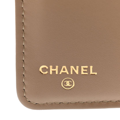 Chanel Caviar Quilted Yen Wallet Dark Beige 6 of 7