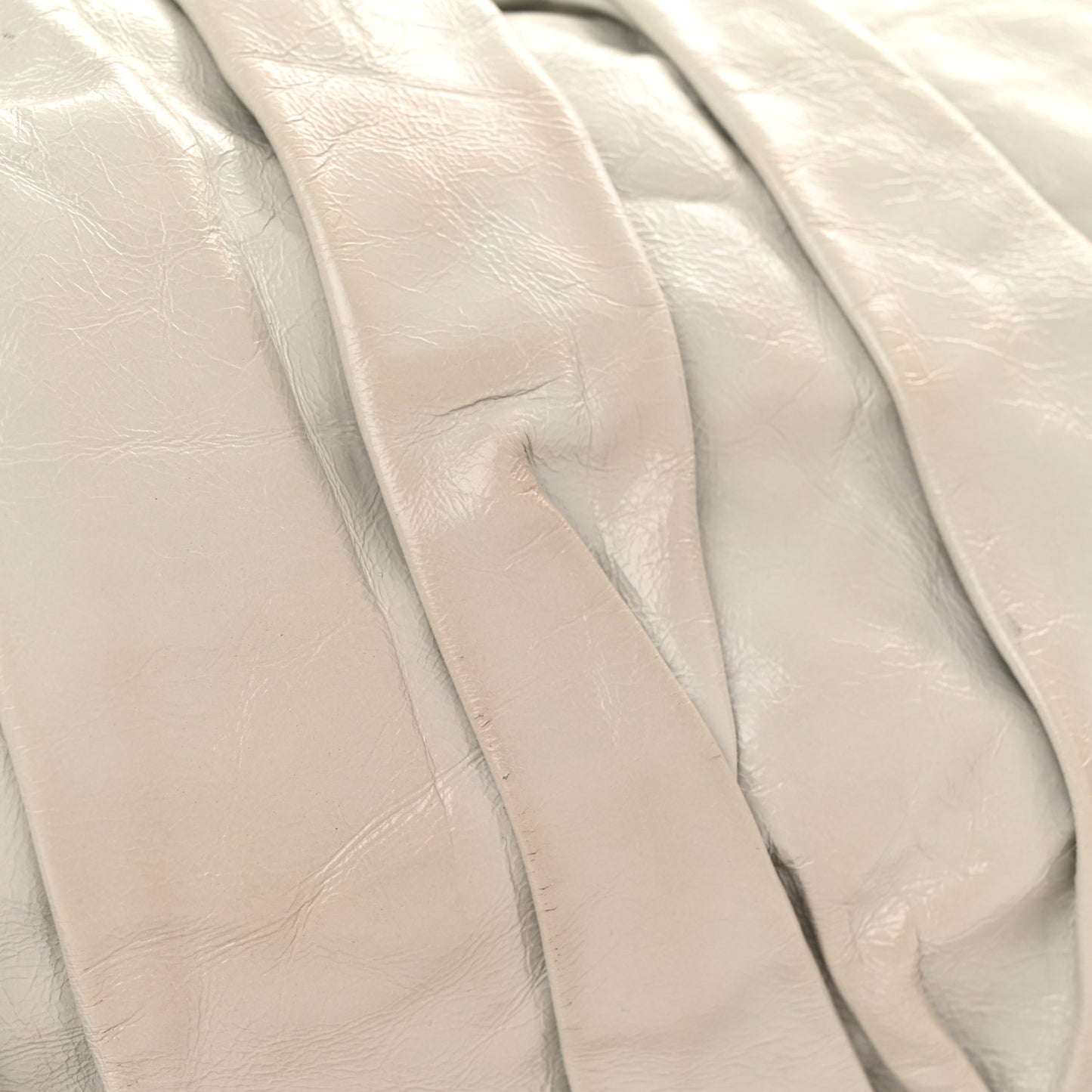 Glazed Calfskin Twisted Maxi Flap Light Grey