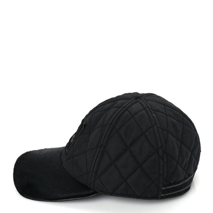 Chanel Nylon Pony Hair Quilted CC Cap M Black 4 of 8