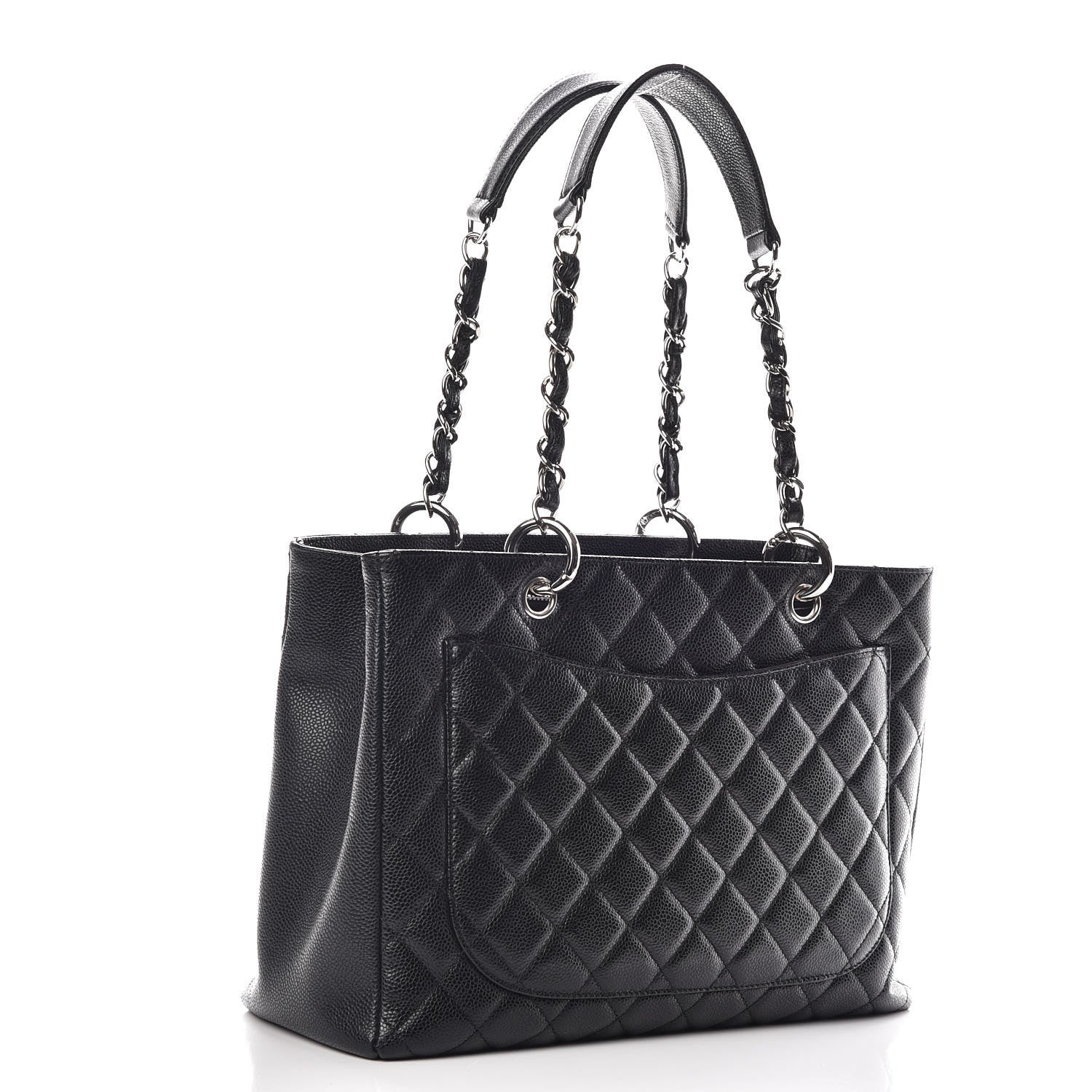 Chanel Caviar Quilted Grand Shopping Tote GST Black 3 of 10
