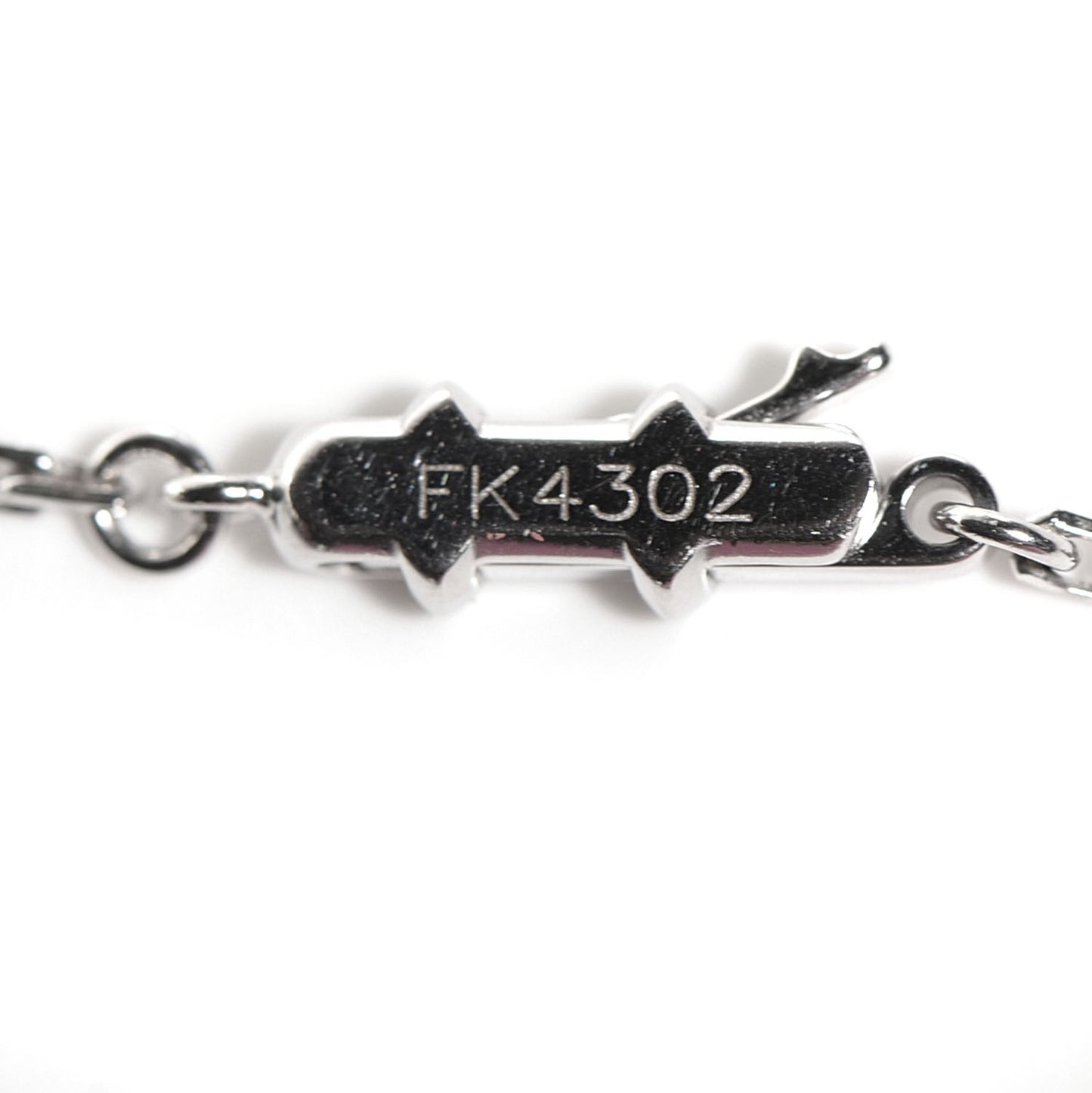 18K White Gold Diamond Screwdriver Pendant Necklace