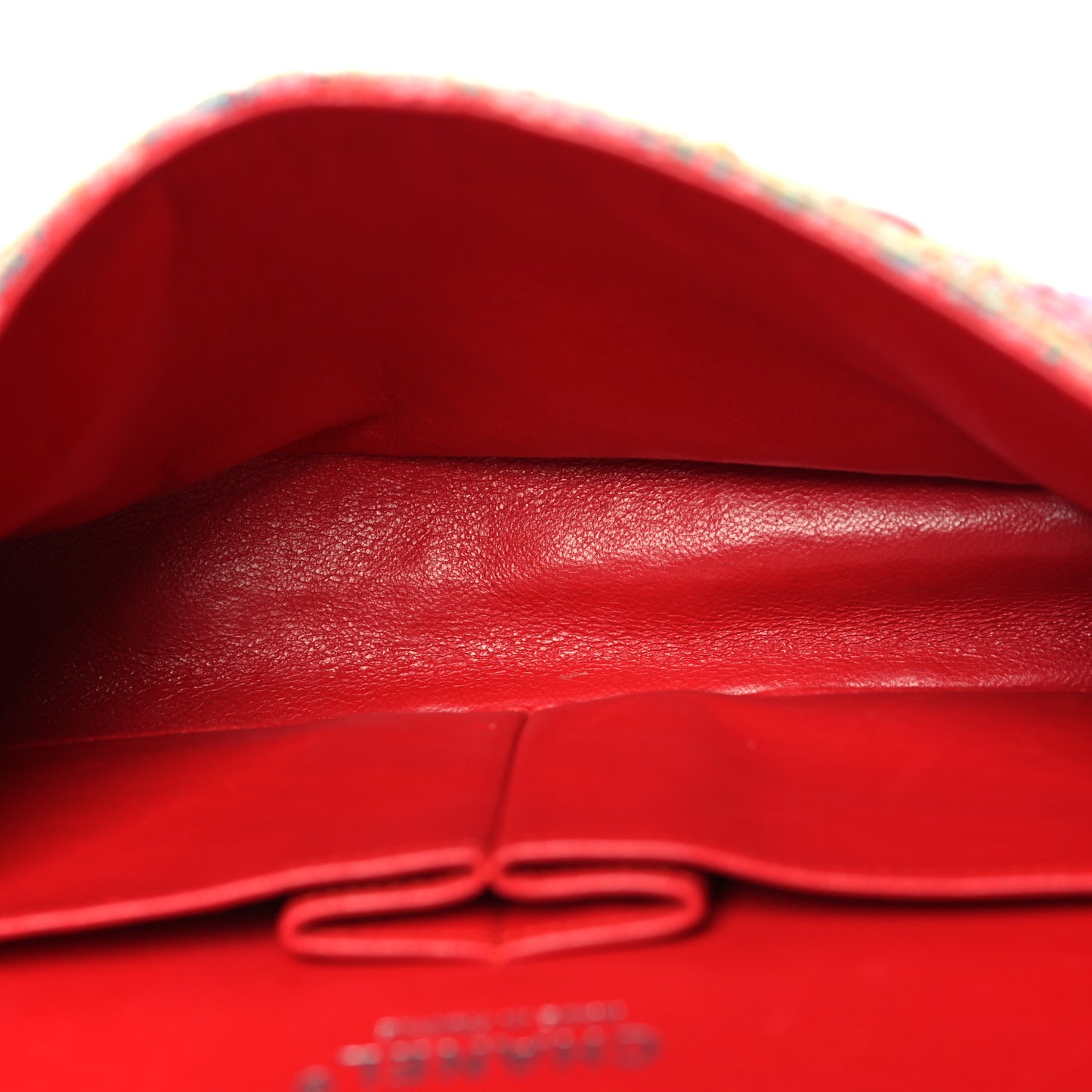 Tweed Quilted Medium Double Flap Pink