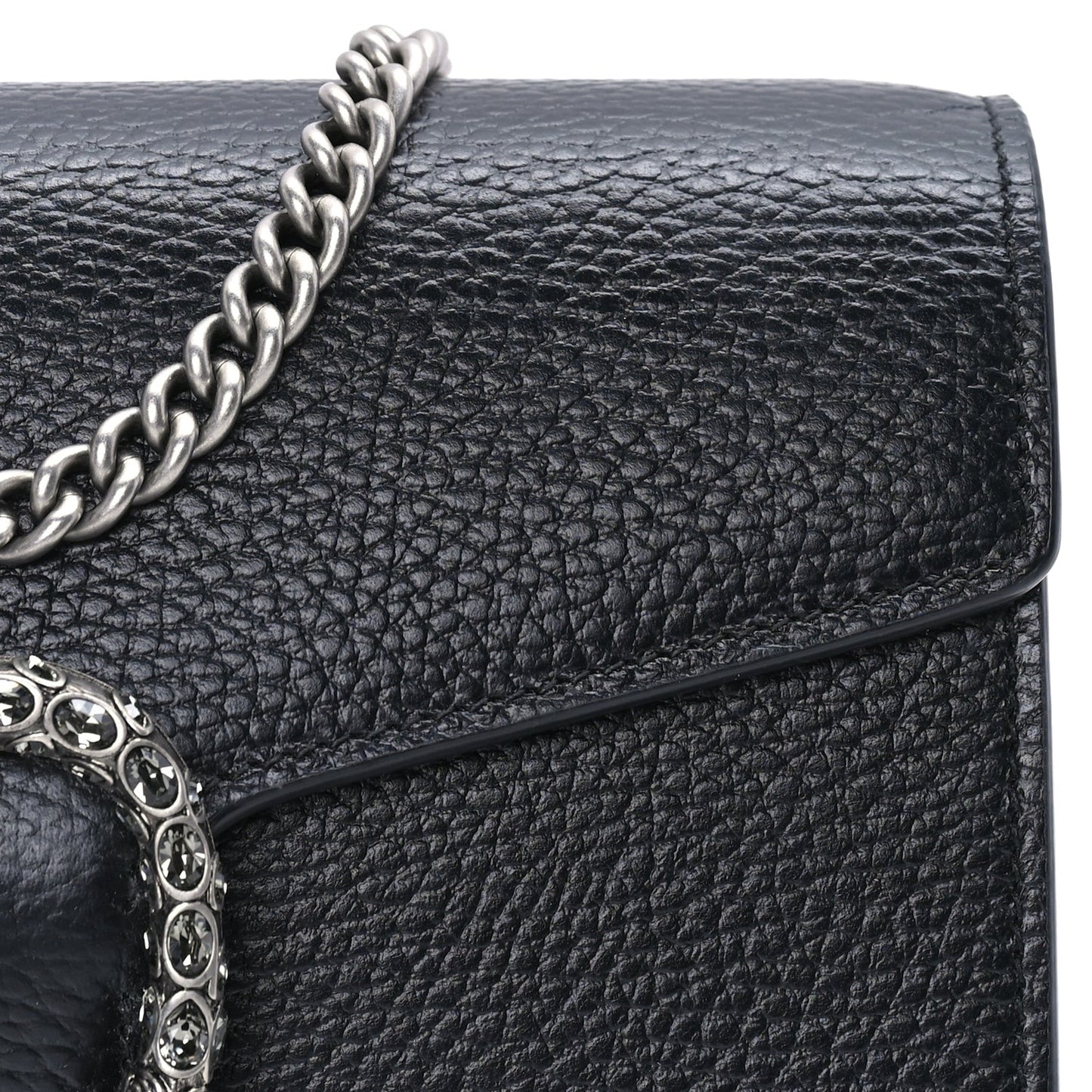 Calfskin Mini Dionysus Chain Wallet  Black
