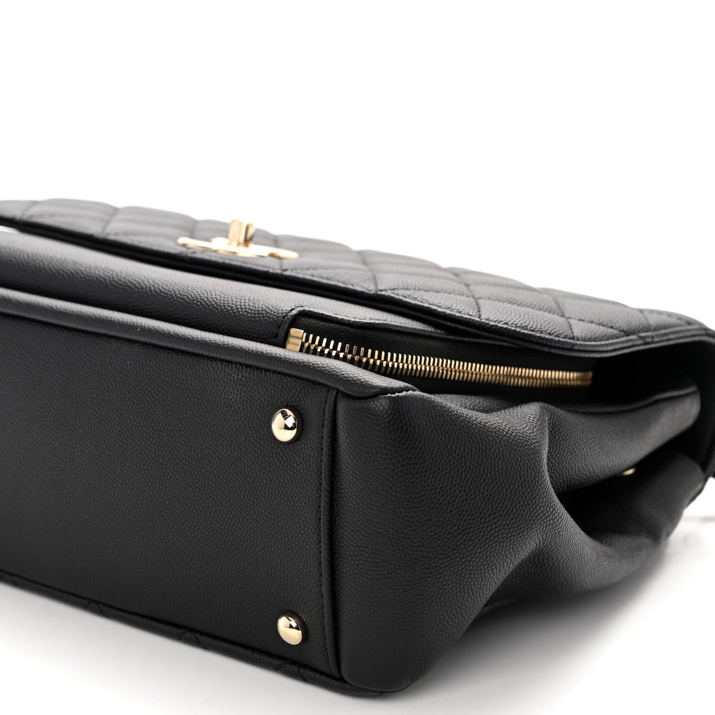 Caviar Quilted Large Business Affinity Flap Black