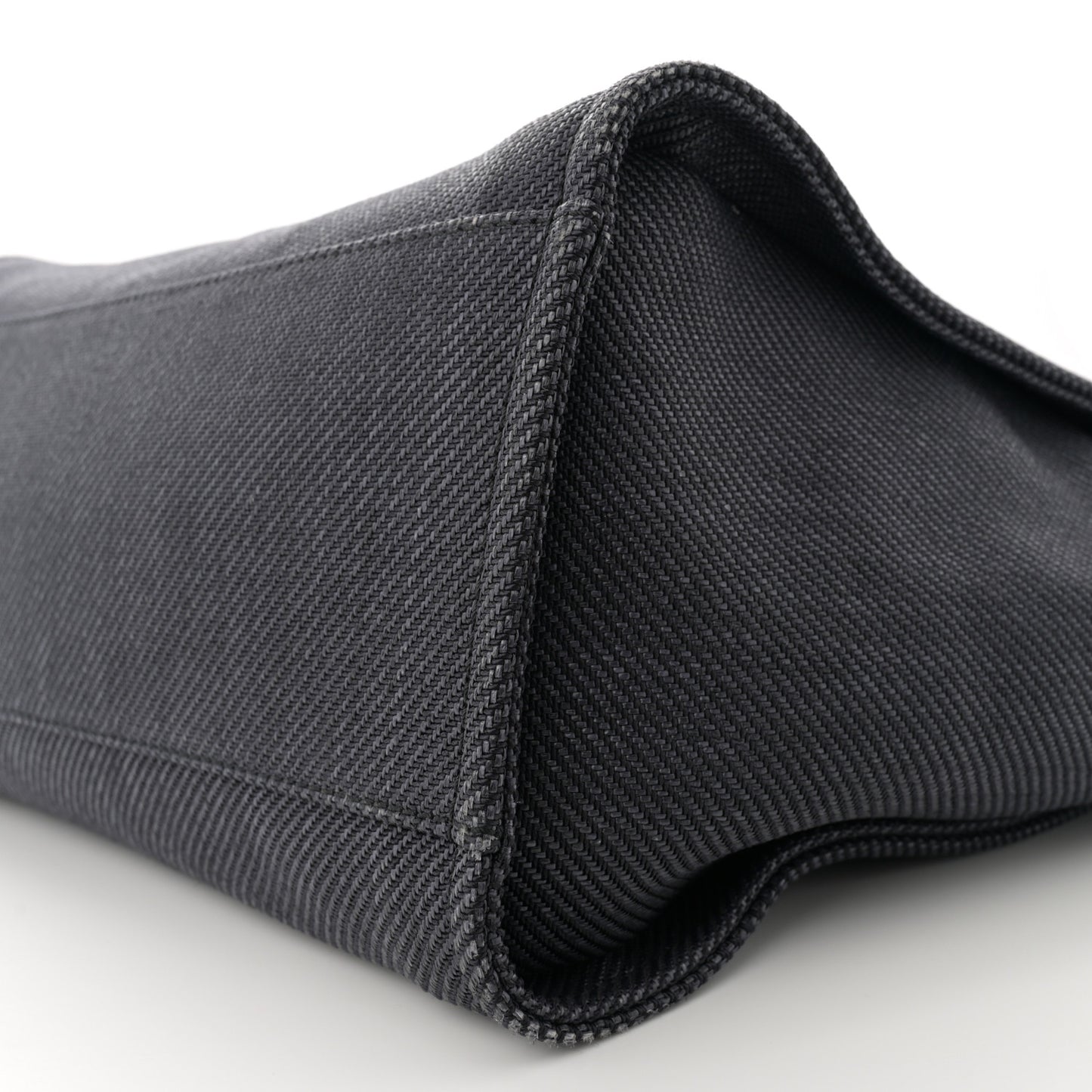 Woven Straw Raffia Medium Deauville Tote Black