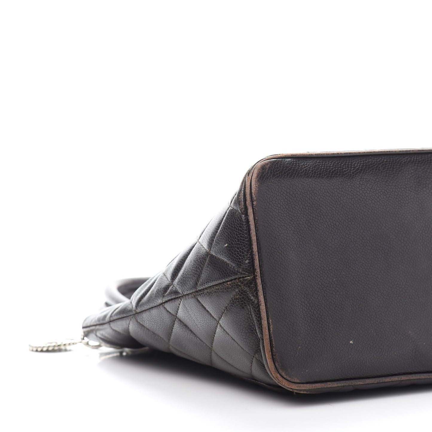 Caviar Quilted Medallion CC Tote Dark Brown