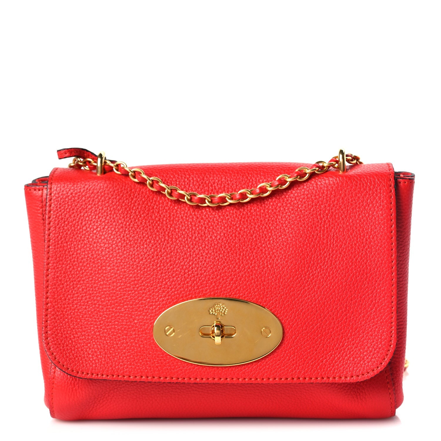 Mulberry Small Classic Grain Calfskin Small Lily Flap Fiery Red 1 of 8
