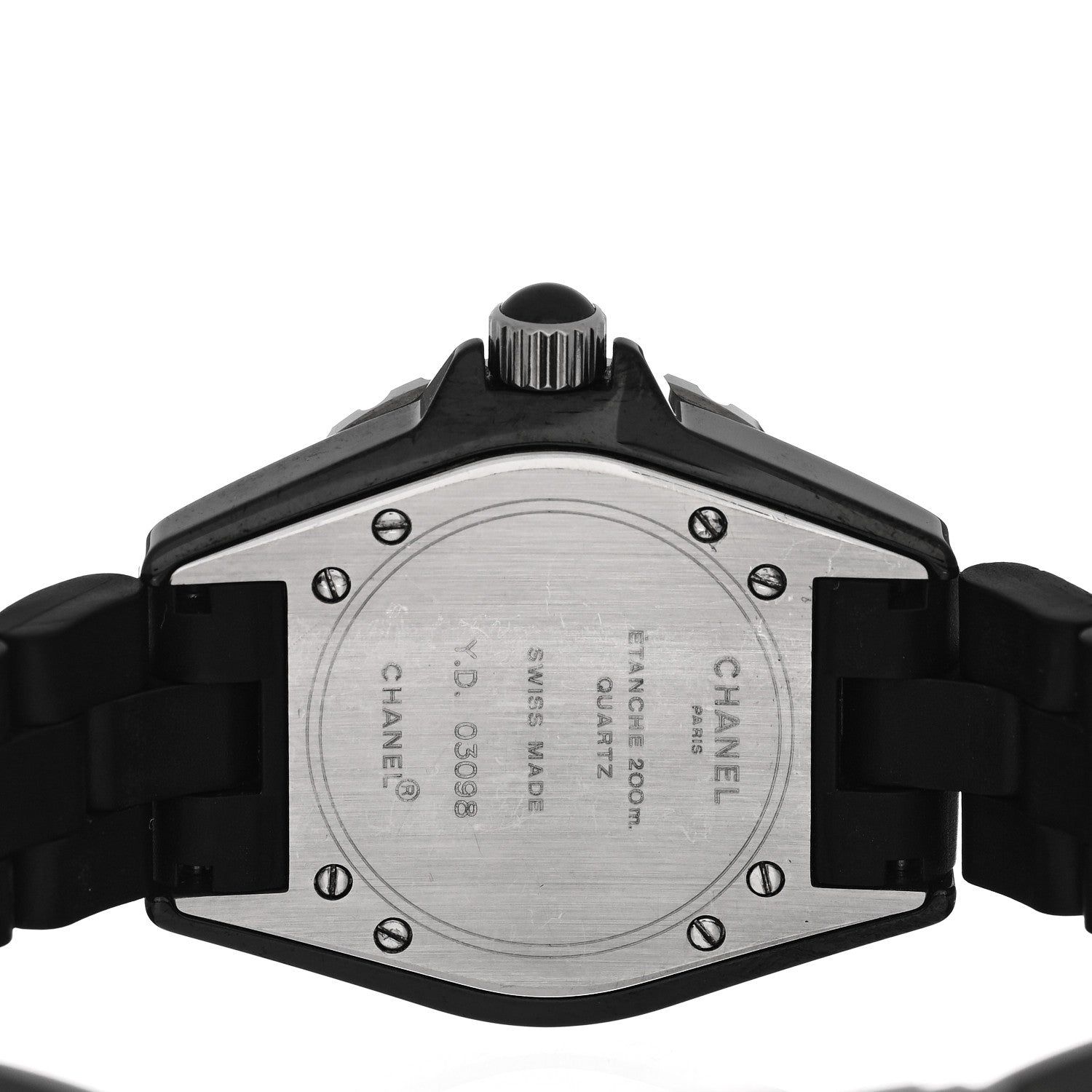 Chanel Stainless Steel Matte Ceramic 33mm J12 Quartz Watch Black 4 of 4