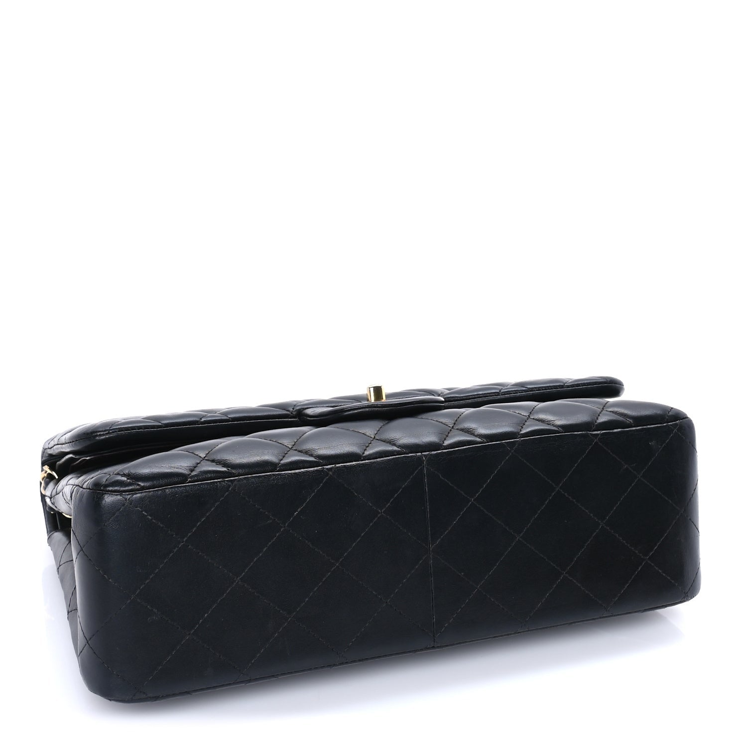 Chanel Lambskin Quilted Jumbo Double Flap Black 3 of 7