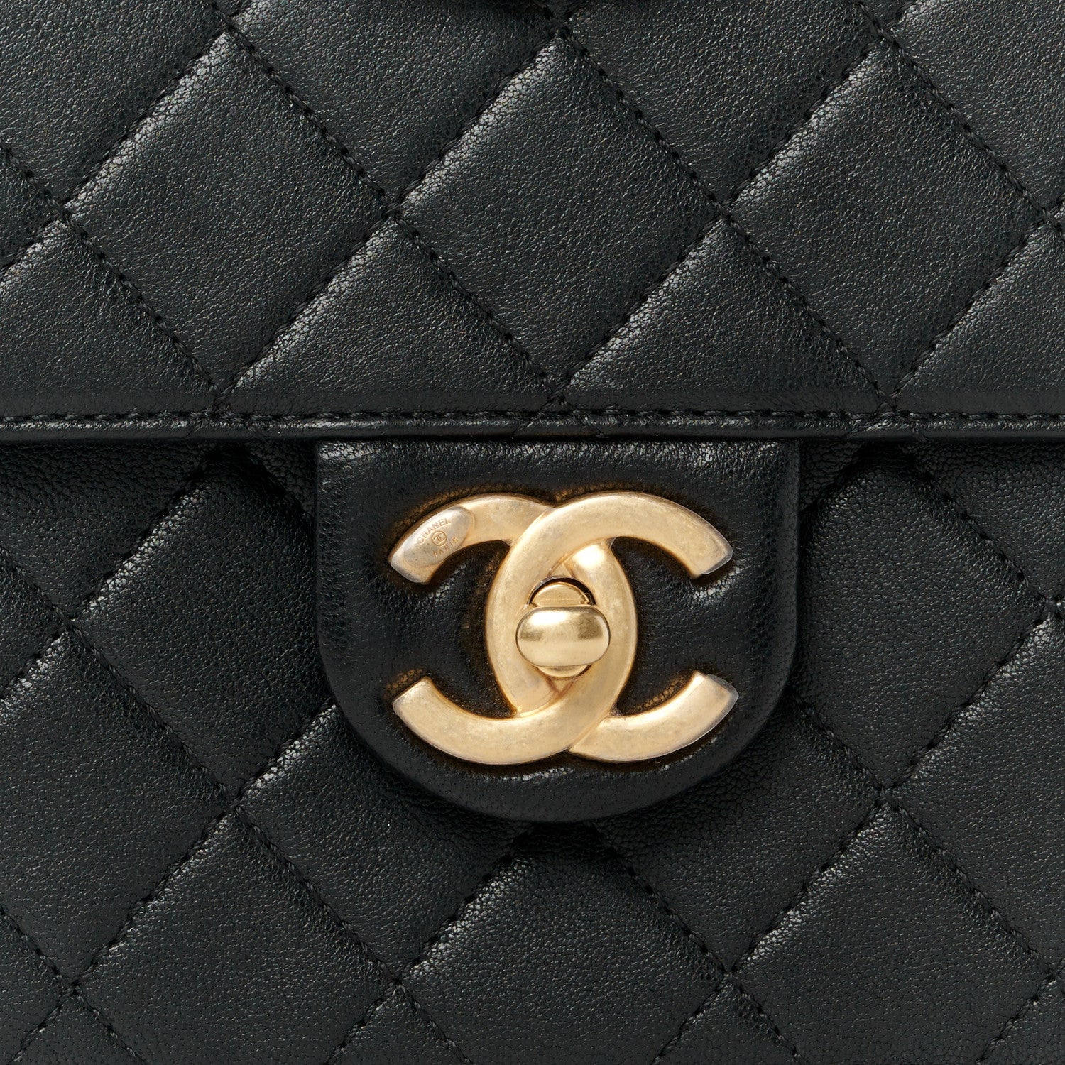 Chanel Goatskin Quilted Chic Pearls Flap Black 9 of 11