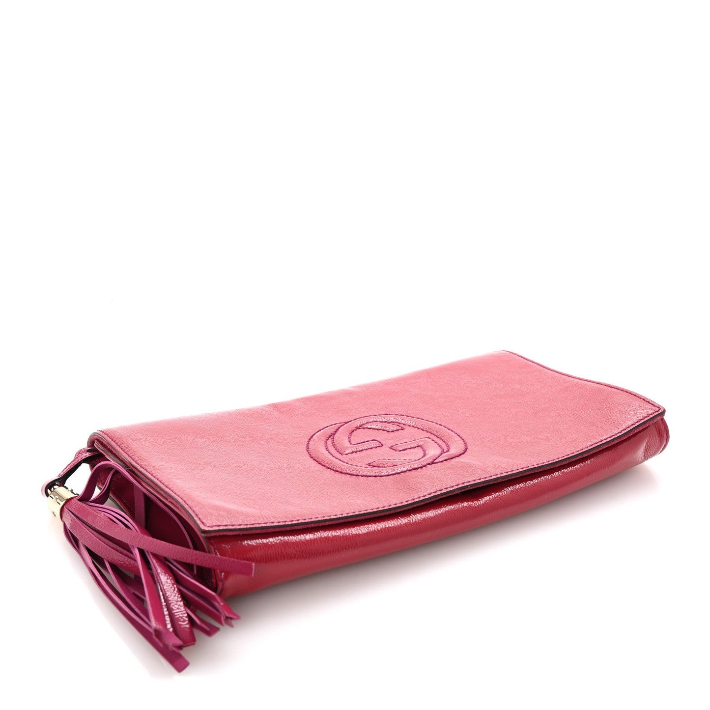 Soft Patent Medium Soho Clutch Bright Bougainvillea