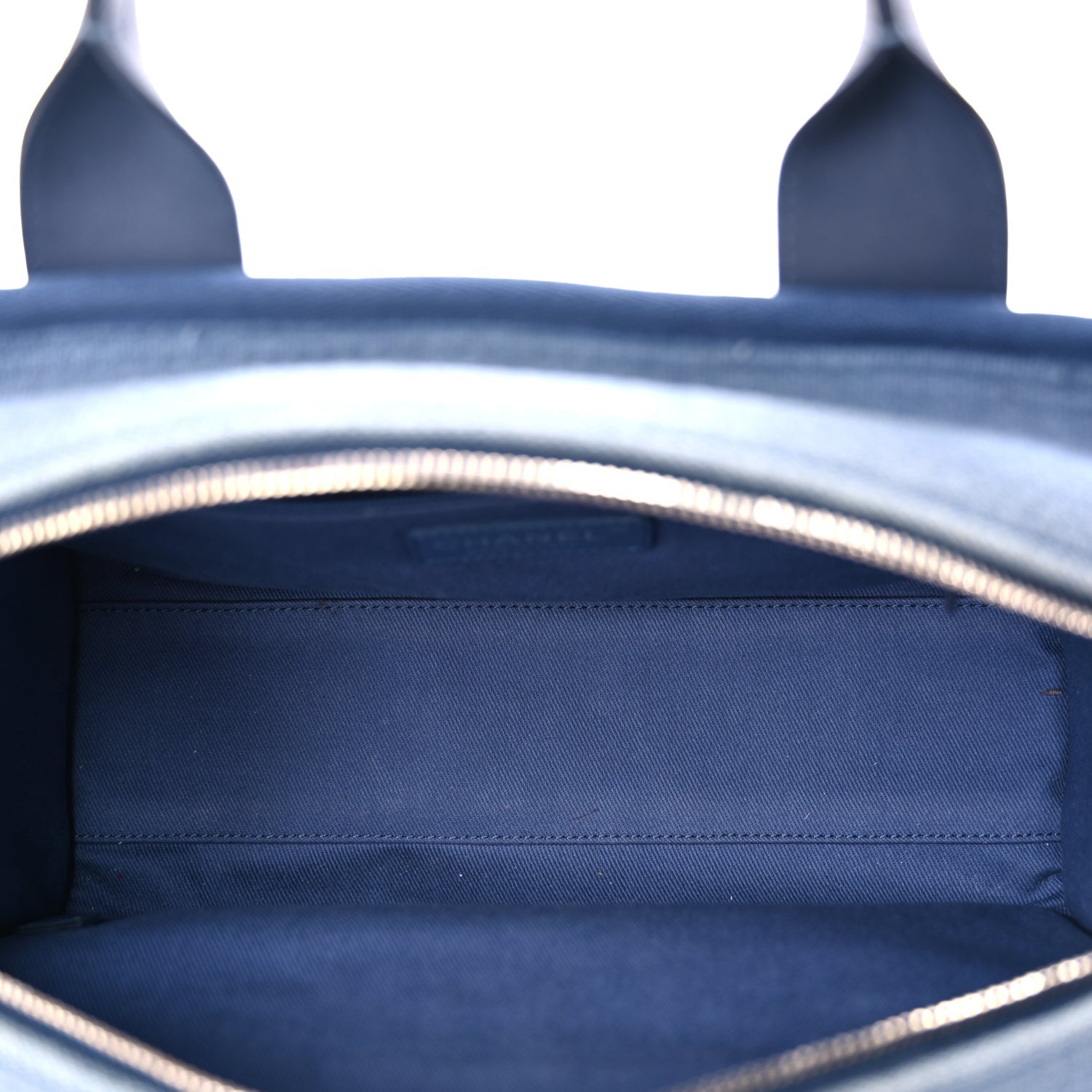 Chanel Canvas Deauville Small Bowling Bag Blue 4 of 10