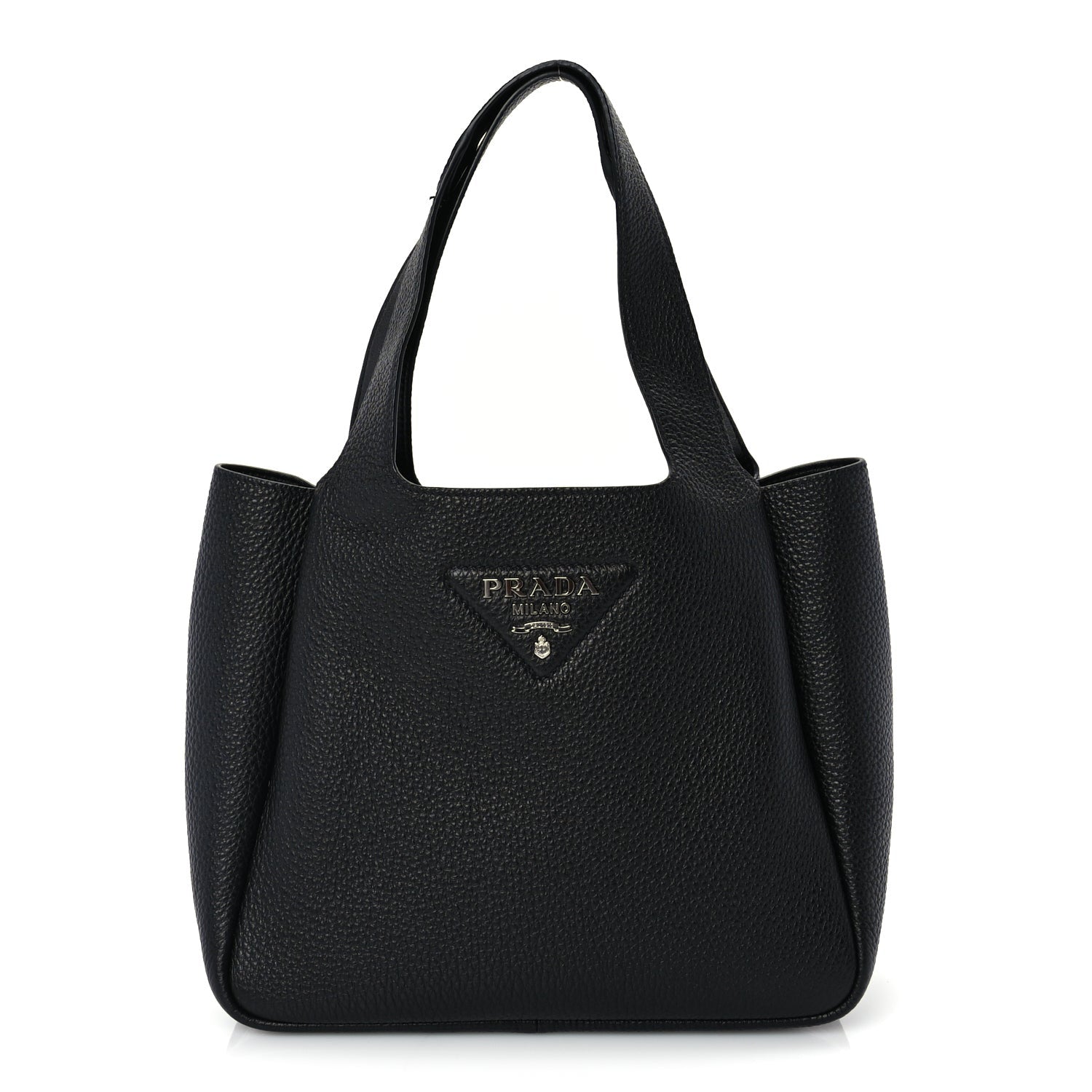 Prada Vitello Daino Soft Small Dynamique Tote Black 1 of 8