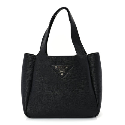 Prada Vitello Daino Soft Small Dynamique Tote Black 1 of 8