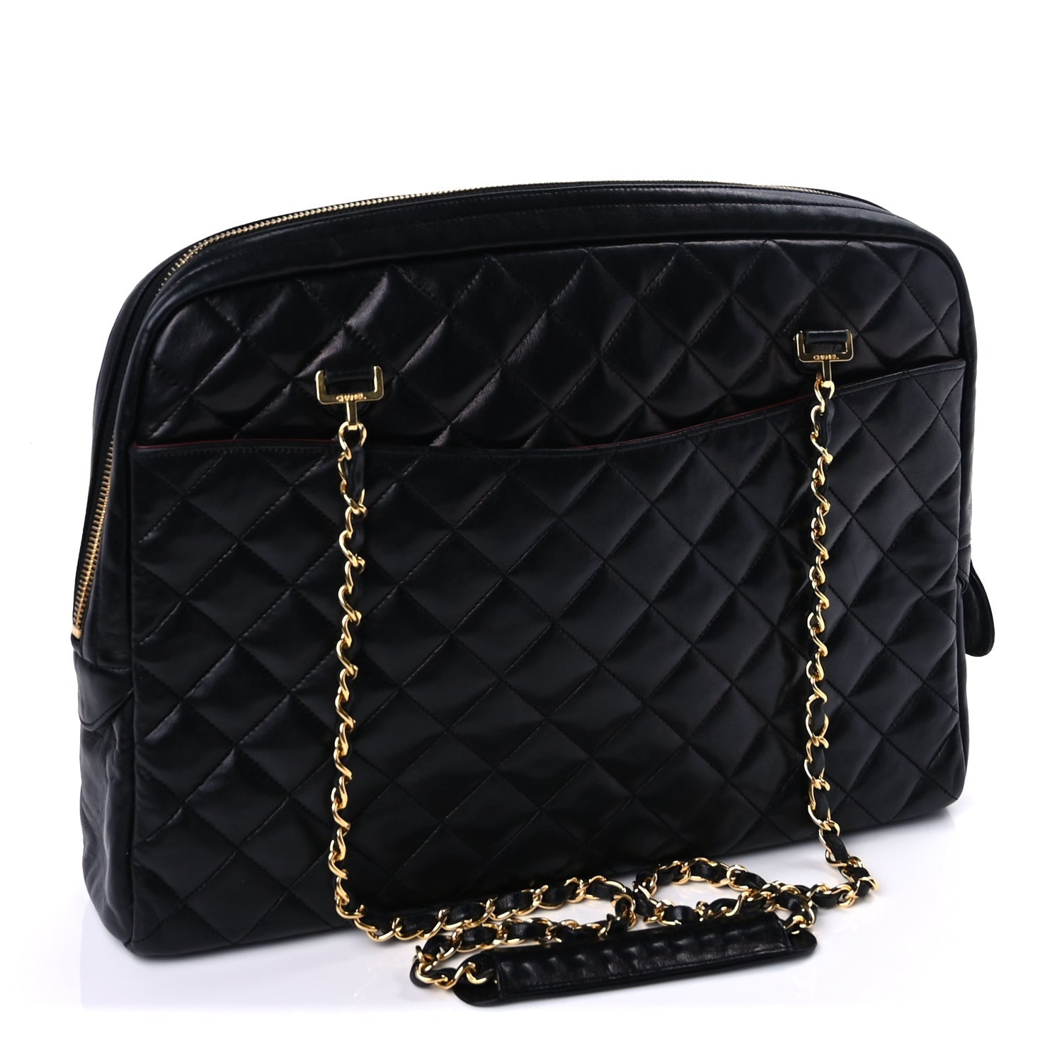 Chanel Lambskin Quilted Large Camera Case  Black 2 of 8