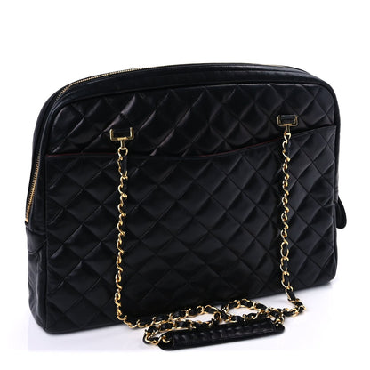 Chanel Lambskin Quilted Large Camera Case  Black 2 of 8