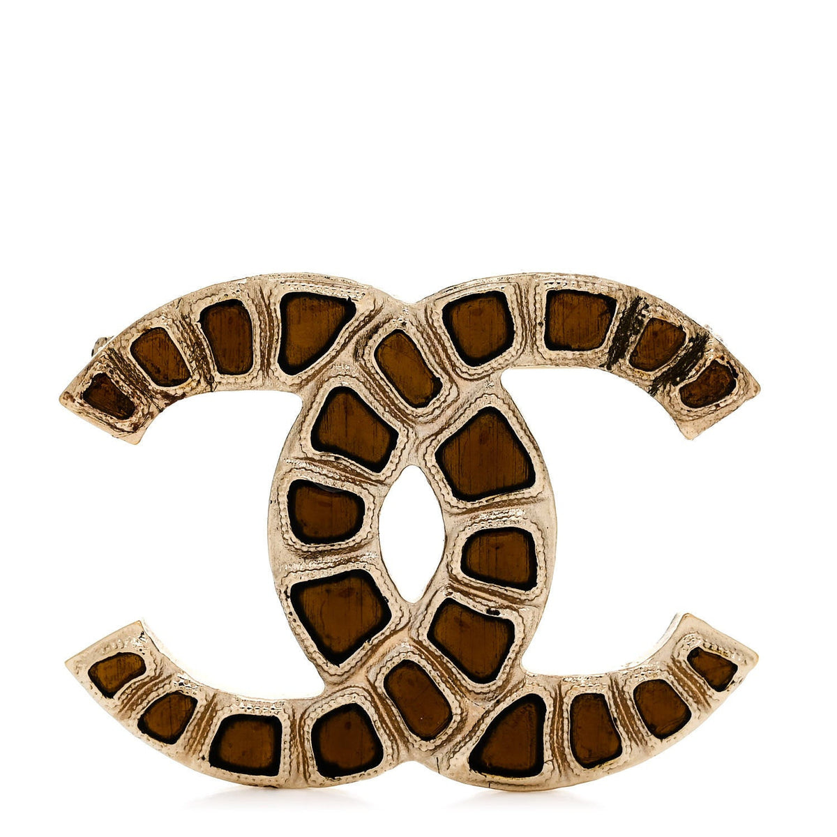 Chanel Resin Along The Nile CC Brooch Gold 1 of 4