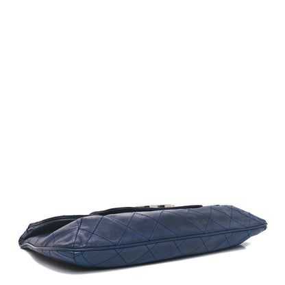 Chanel Lambskin Diamond Stitch Convertible Clutch Navy 4 of 11