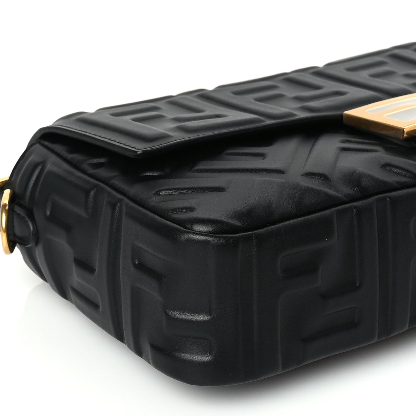 Nappa FF 1974 Embossed Baguette Black