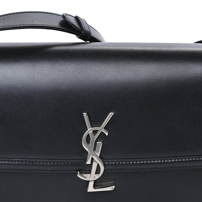 Saint Laurent Box Calfskin Monogram Medium Solferino Satchel  Black 6 of 7