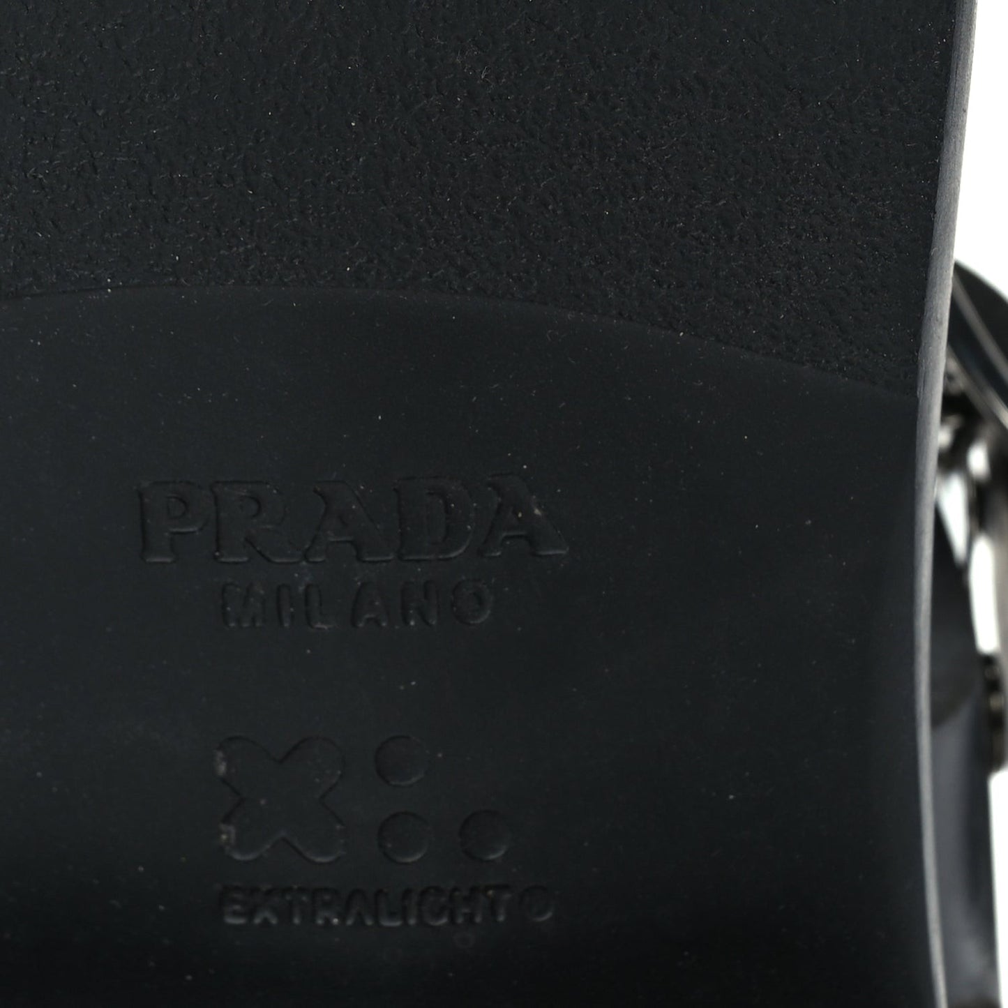 Foam Rubber Metal Triangle Logo 50mm Cage Sandals 38  Black