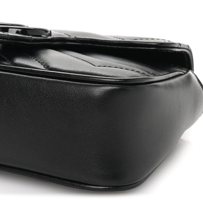 Gucci Calfskin Matelasse Monochrome GG Marmont Chain Belt Bag  Black 8 of 8