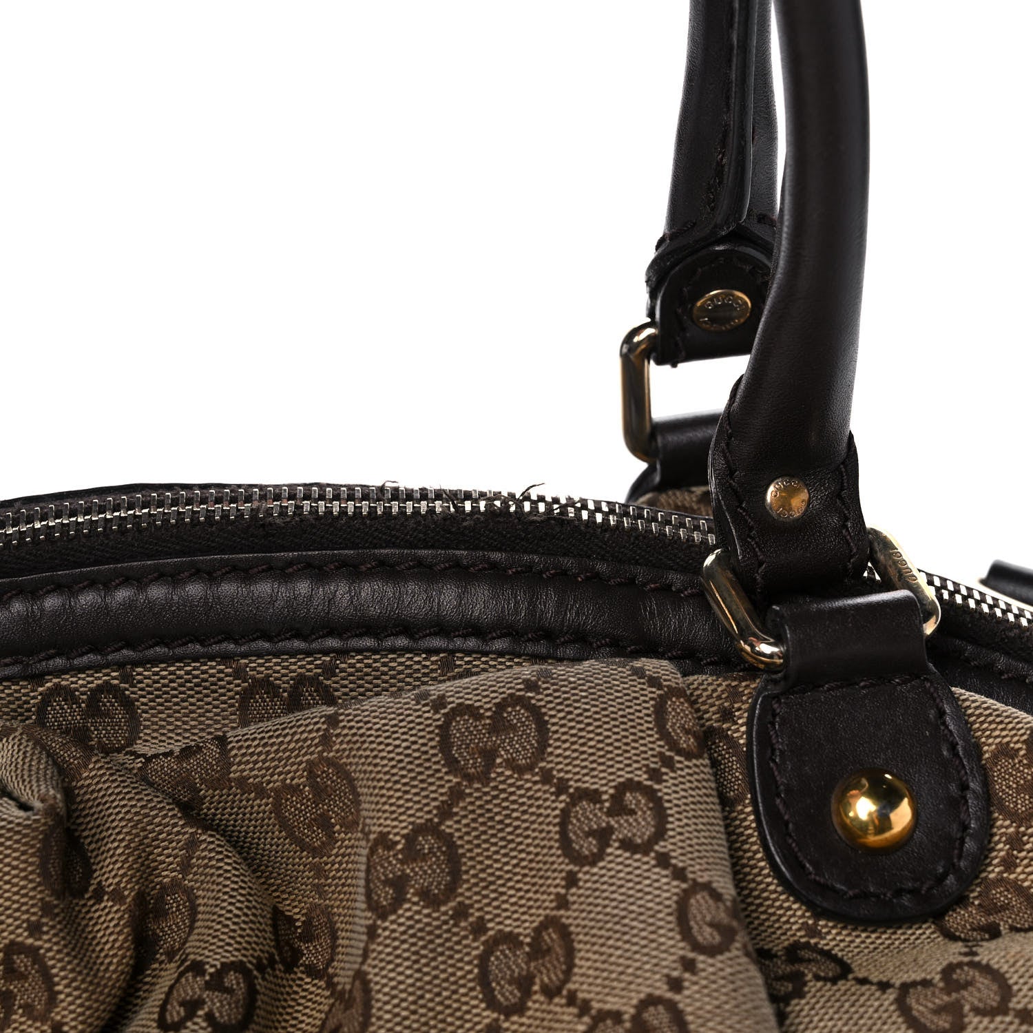 Gucci Monogram Medium Sukey Boston Bag Brown 14 of 14