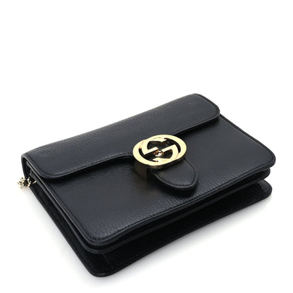 Gucci Dollar Calfskin Small Interlocking G Shoulder Bag Black 3 of 8