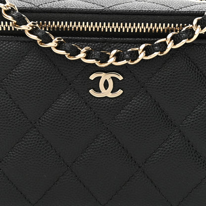 Chanel Caviar Quilted Small Vanity Case With Chain Black 8 of 11