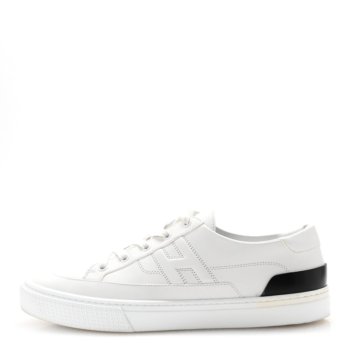 Calfskin Mens Deep Sneakers 42 White Black
