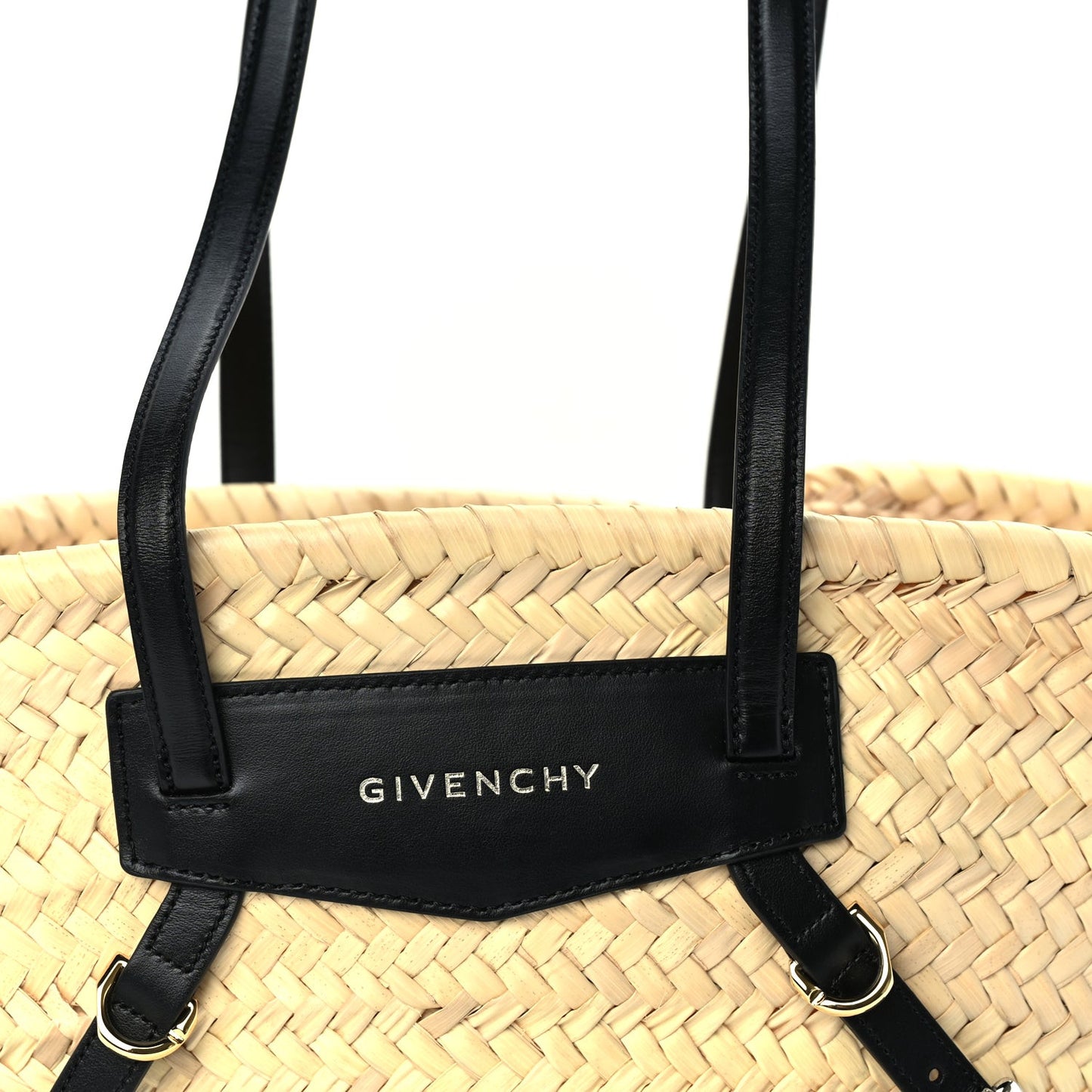 Raffia Voyou Basket Tote Black