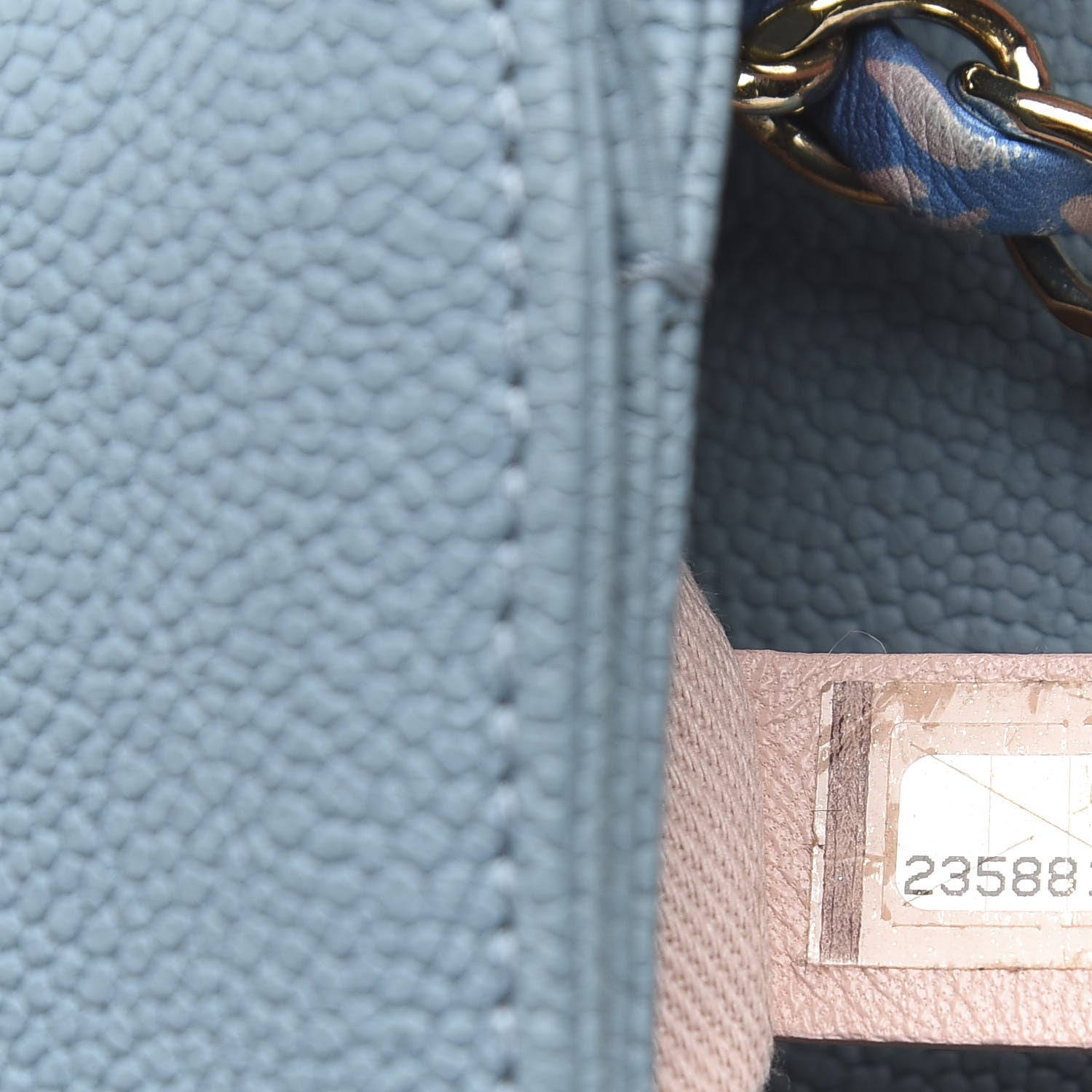 Chanel Caviar Quilted Thread Around Single Flap Blue 8 of 9