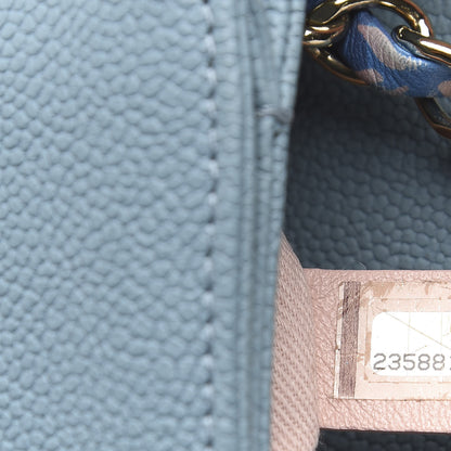 Chanel Caviar Quilted Thread Around Single Flap Blue 8 of 9