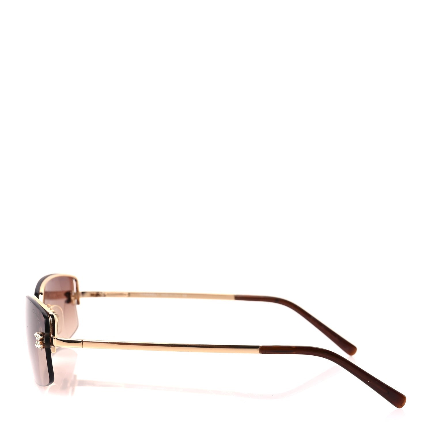 Chanel Crystal CC Logo Sunglasses 4093-B Gold 3 of 6