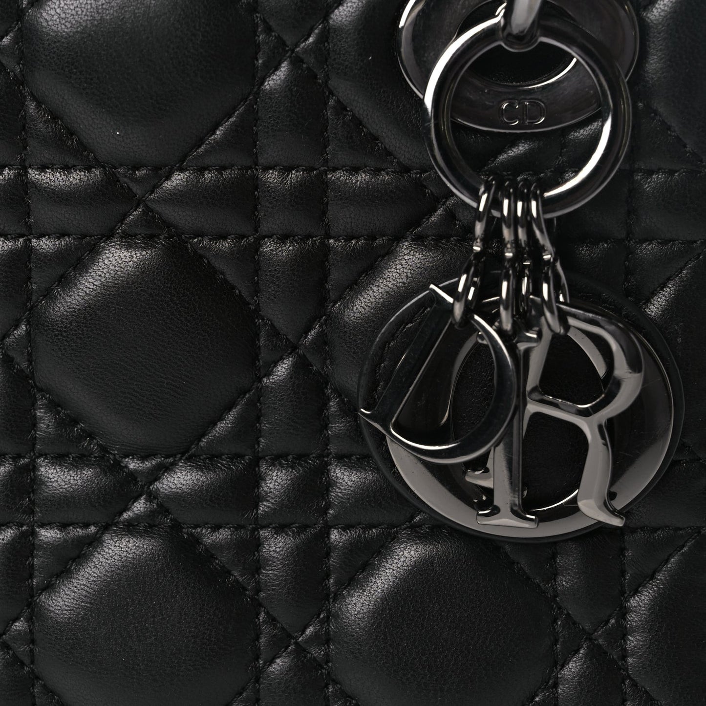 Lambskin Cannage Mini Lady Dior Black