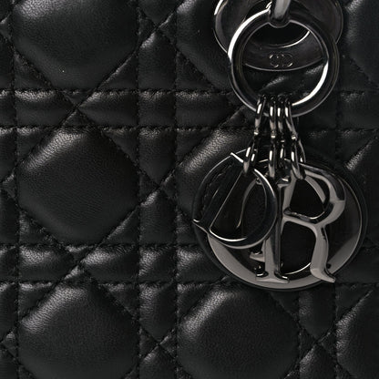 Christian Dior Lambskin Cannage Mini Lady Dior Black 6 of 8