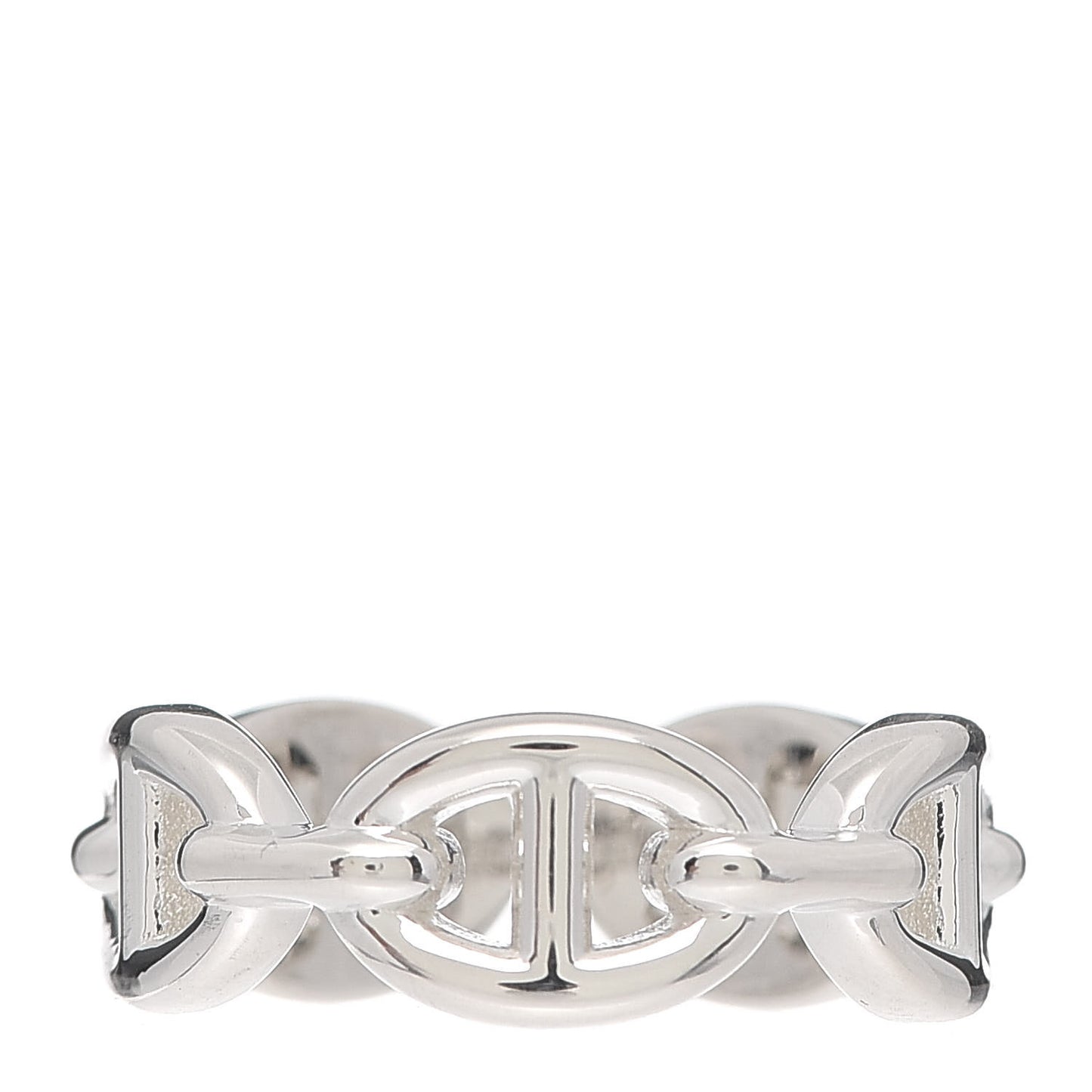 Sterling Silver PM Chaine d'Ancre Enchainee Band Ring 51 5.75