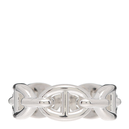 Hermes Sterling Silver PM Chaine d'Ancre Enchainee Band Ring 51 5.75 1 of 7