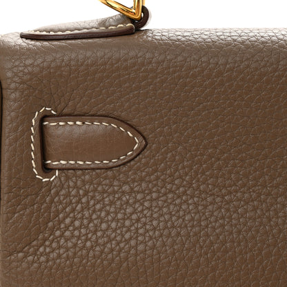 Hermes Taurillon Clemence Kelly Retourne 28 Etoupe 15 of 15