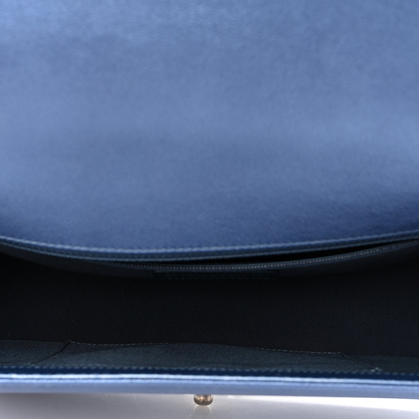 Perforated Lambskin Quilted New Medium Boy Flap Blue