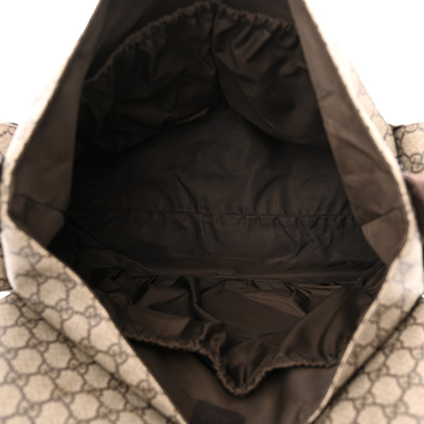 GG Plus Monogram Messenger Diaper Bag Dark Brown