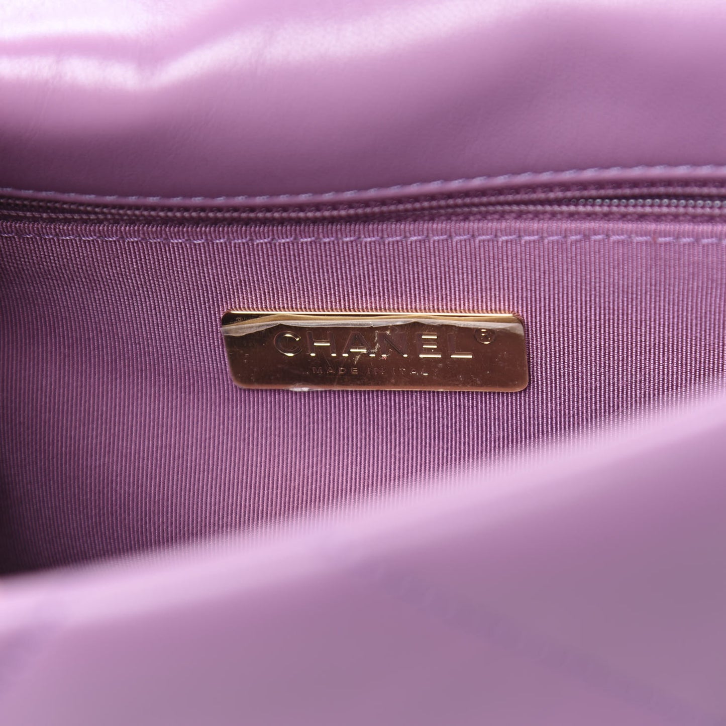 Goatskin Quilted Medium 19 Flap Violet Purple