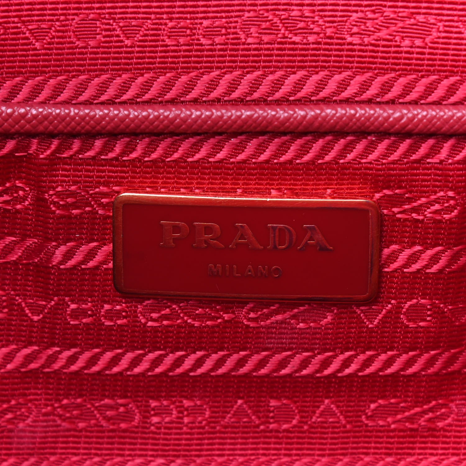 Prada Saffiano Large Galleria Double Zip Tote Fuoco 6 of 15