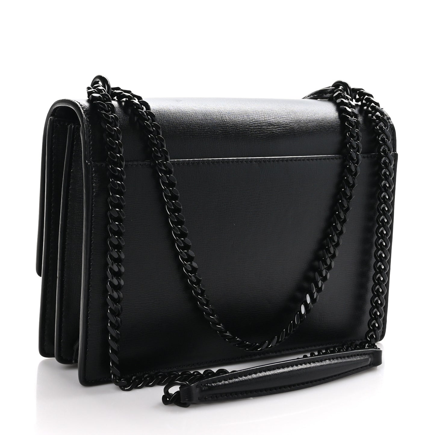 SAINT LAURENT Calfskin Medium Monogram Monochrome Sunset Black