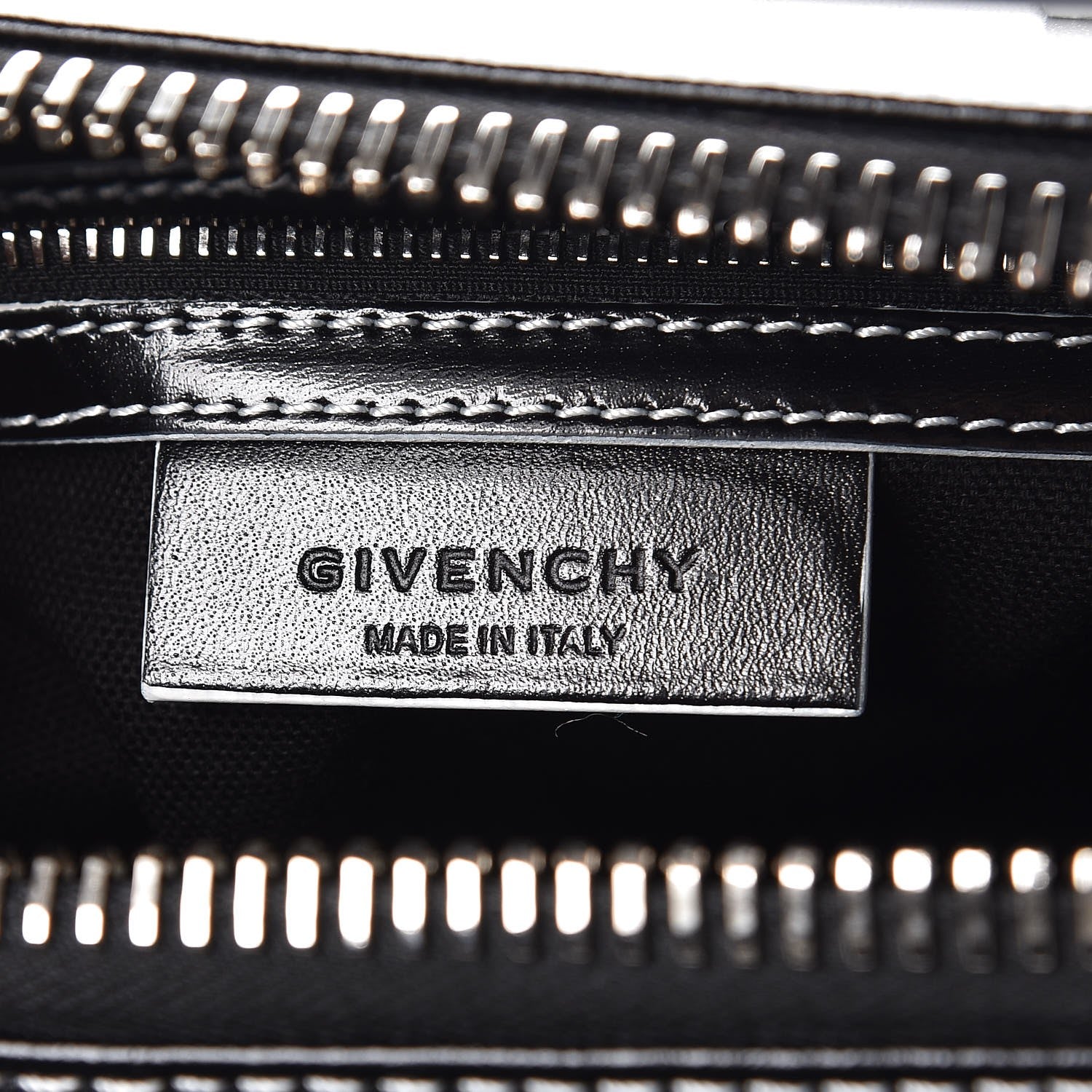 Givenchy Calfskin Contrast Topstitch Small Antigona Black White 6 of 7