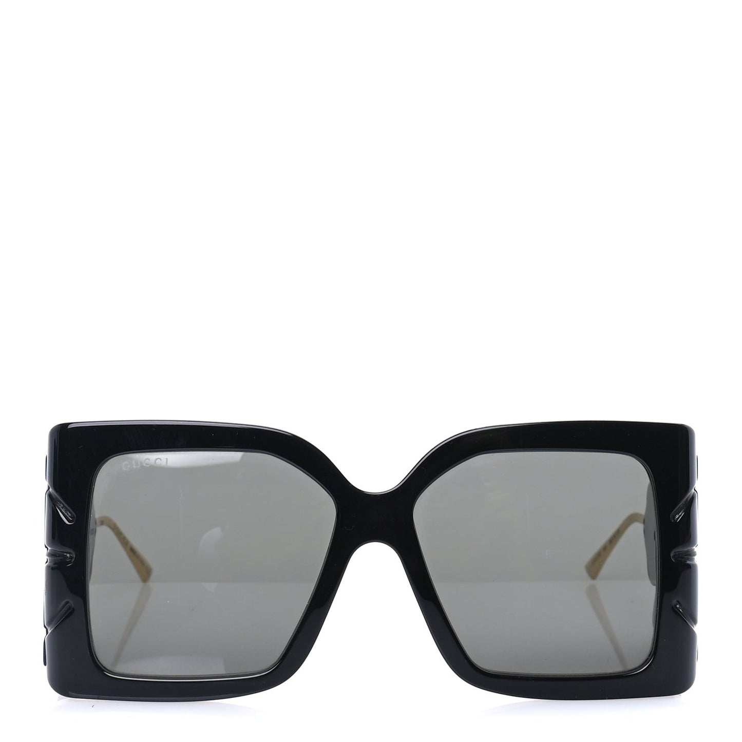 Acetate Square Frame Wing Sunglasses GG0535S  Black