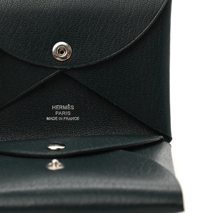 Hermes Chevre Mysore Calvi Duo Card Case Vert Cypress 6 of 7