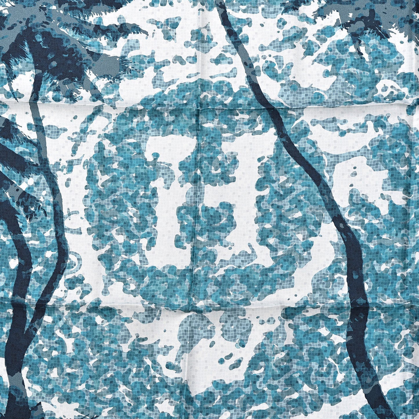 Silk A Beverly Hills Scarf 90 Orange Bleu Blanc